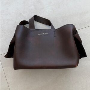 Acne Studios Dark Brown Leather Musubi Tote Large size